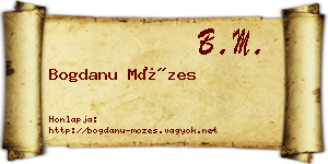Bogdanu Mózes névjegykártya